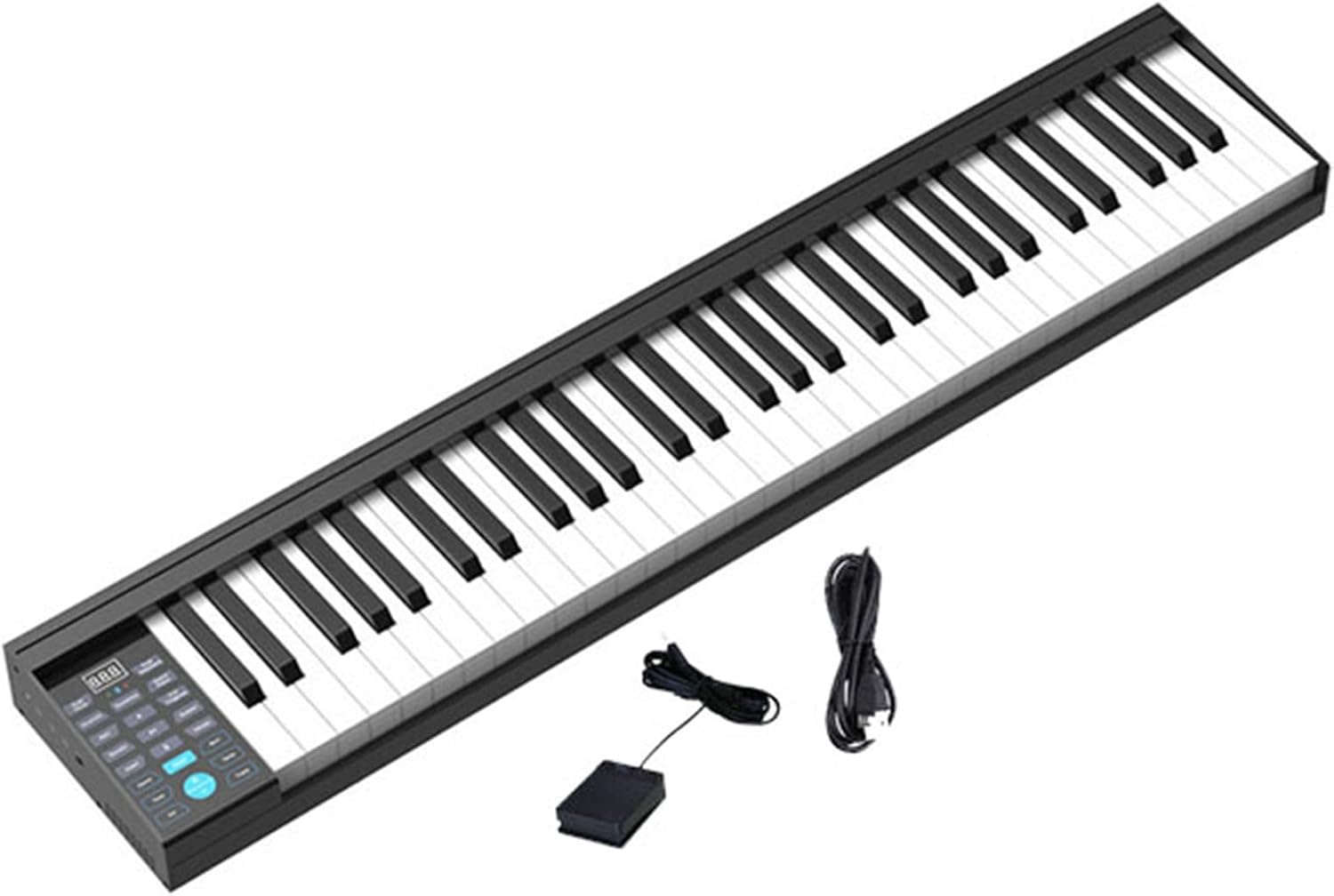 Electronic Keyboard 61-Key Digital Keyboard Full-size Weighted Keys MIDI Built In Speakers Electric Piano Digital Piano With Sustain Pedal And Power Supply Best For Adults Children And Beginners