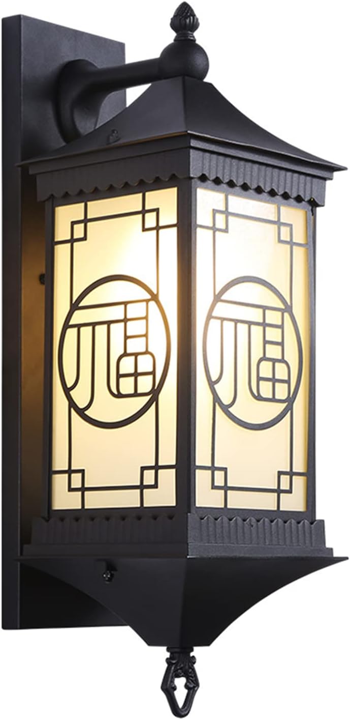 YONG - FR Wall Lamps, Chinese Style Outdoor Waterproof Wall Light, Anti-Corrosion Anti-Rust Wall Light, Outdoor Sconce Light,Aluminum Wall Light,for Patio, Terrace, Hallway, Porch
