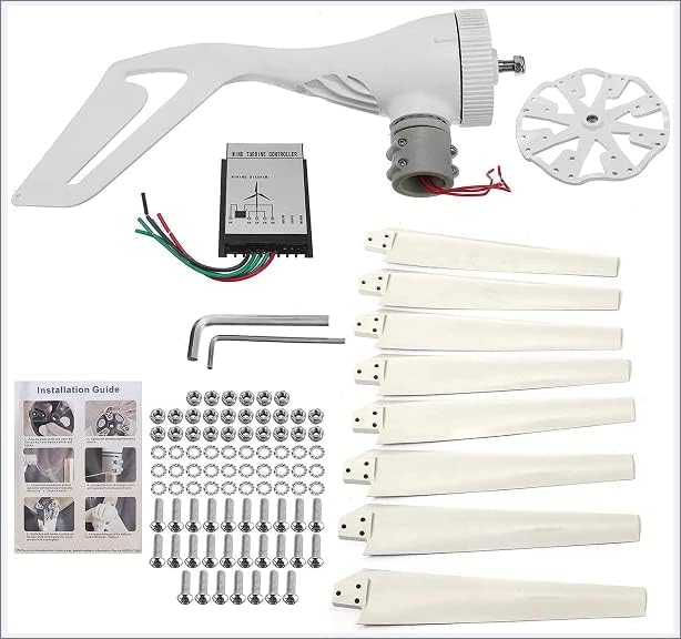 10000W 10 Blades Wind Turbine Generator Windmill 12V 24V 48V Powerful Three-Phase AC Permanent Magnet Wind Turbine