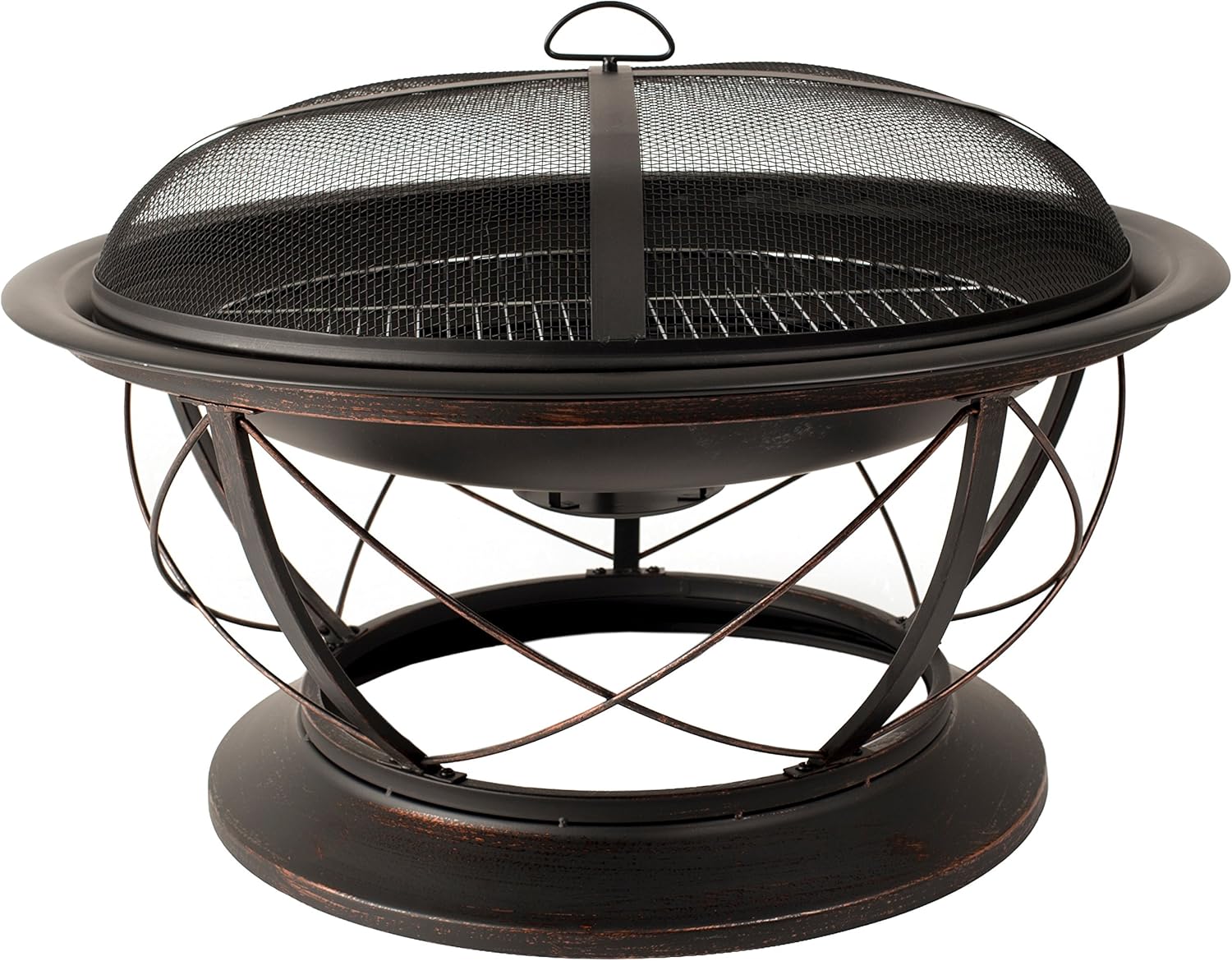 Pleasant Hearth OFW717RC Palmetto Fire Pit with Cooking Grid