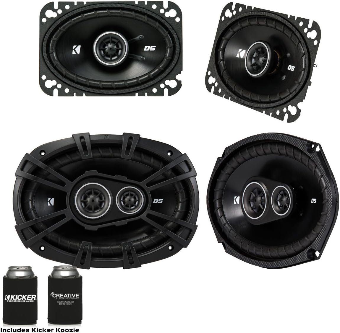 KICKER for Late 90s Early 2000s GM Coupes & Sedans. A Pair of 43DSC4604 4x6 Speakers & a Pair of 43DSC69304 6x9 s