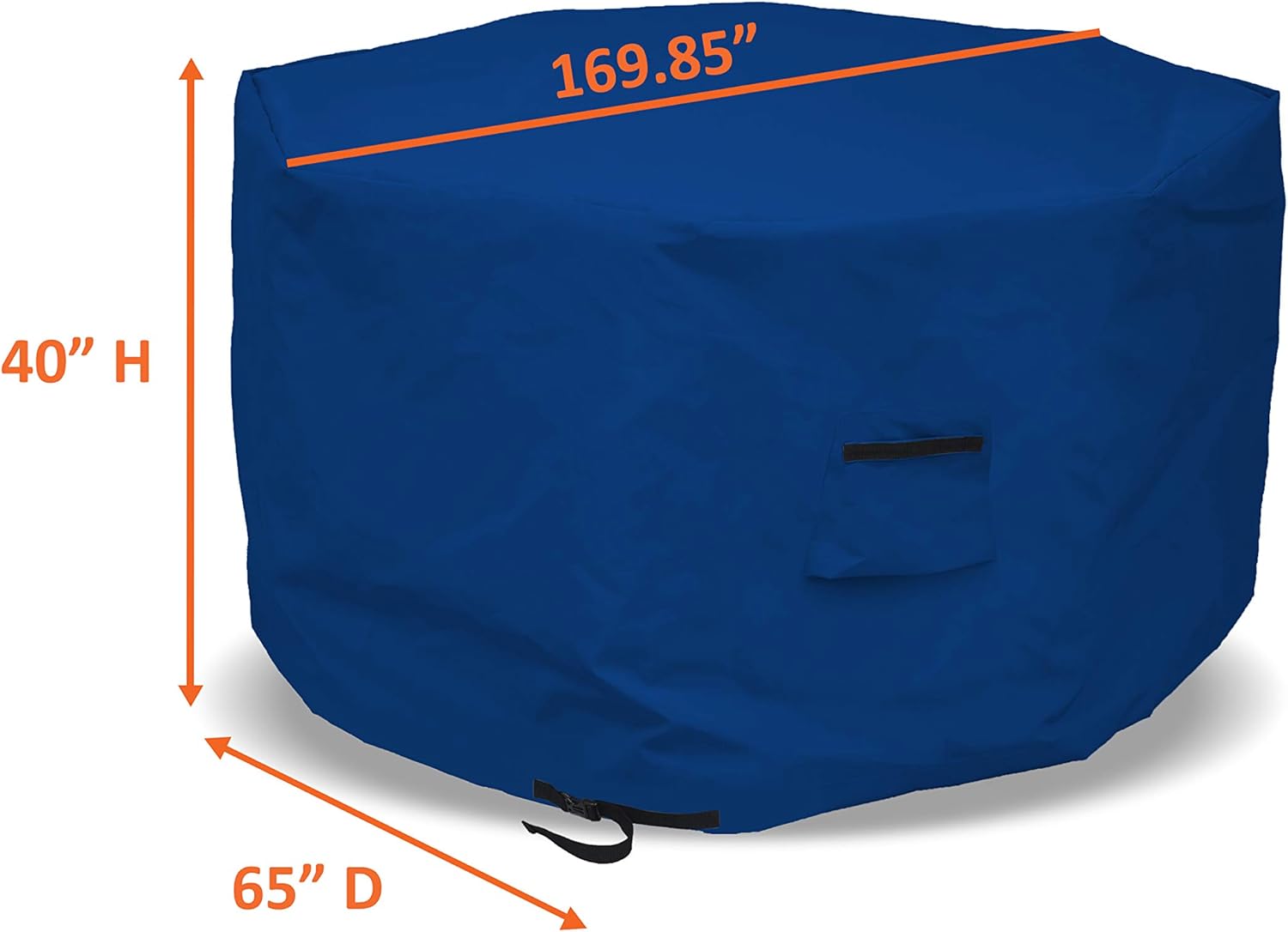Octagon Fire Pit Cover 18 Oz Waterproof - 100% Weather Resistant Outdoor Fire Pit Table Cover with Air Pocket & Drawstrap for Snug Fit (40