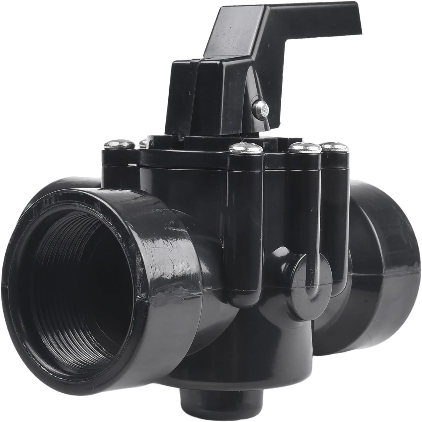 Pool Hose Fitting 3 Way Valve Control Water Flow Diverting Mixing Right Barbed Outlet Efficient