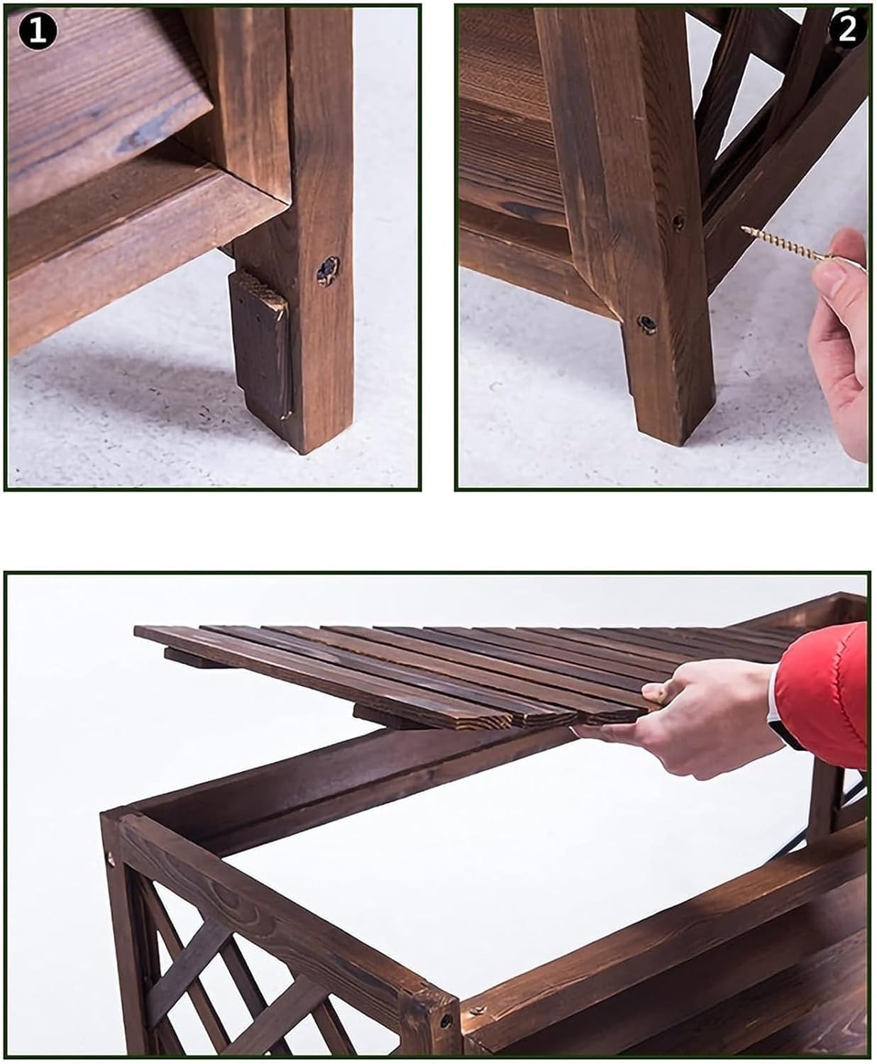 Wooden Air Conditioner Cover Flower Stand Wooden Outdoor Air Conditioner Rack, Gridair Conditioner Outer Cover Louver for Indoors Plant Storage Rack/Outer Diameter/86X35X75Cm