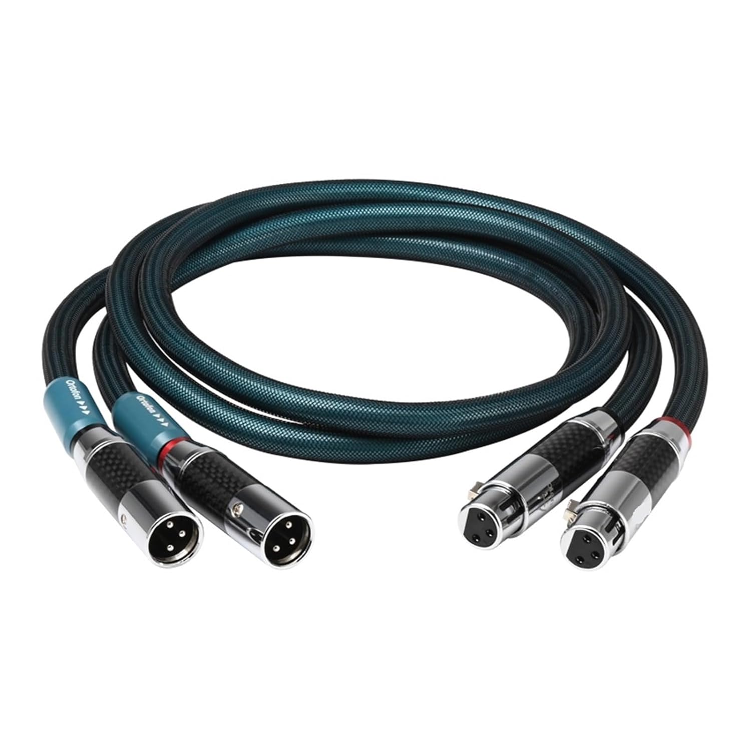 HiFi Audio Cable Hi-end 8N OCC Silver-Plated 2XLR Male to Female Balanced Adapter Wire for Microphone Amplifier(One Pair,0.75m)