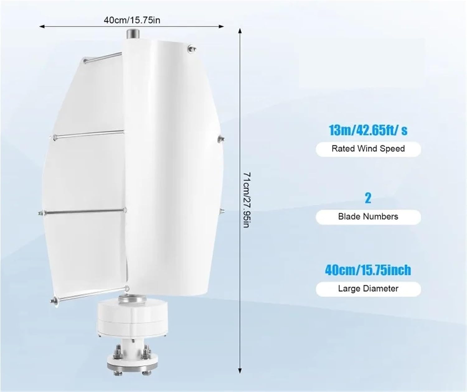 Wind Generator, Wind Vertical Axis Generator Home System with Controller & 2 Blades Power Equipment,Wind Turbine