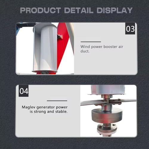 6000W Vertical Wind Turbine Kit for Home Use, Efficient 24V Horizontal Generator with Blades & Controller, Ideal for Battery Charging, Renewable Energy Solution