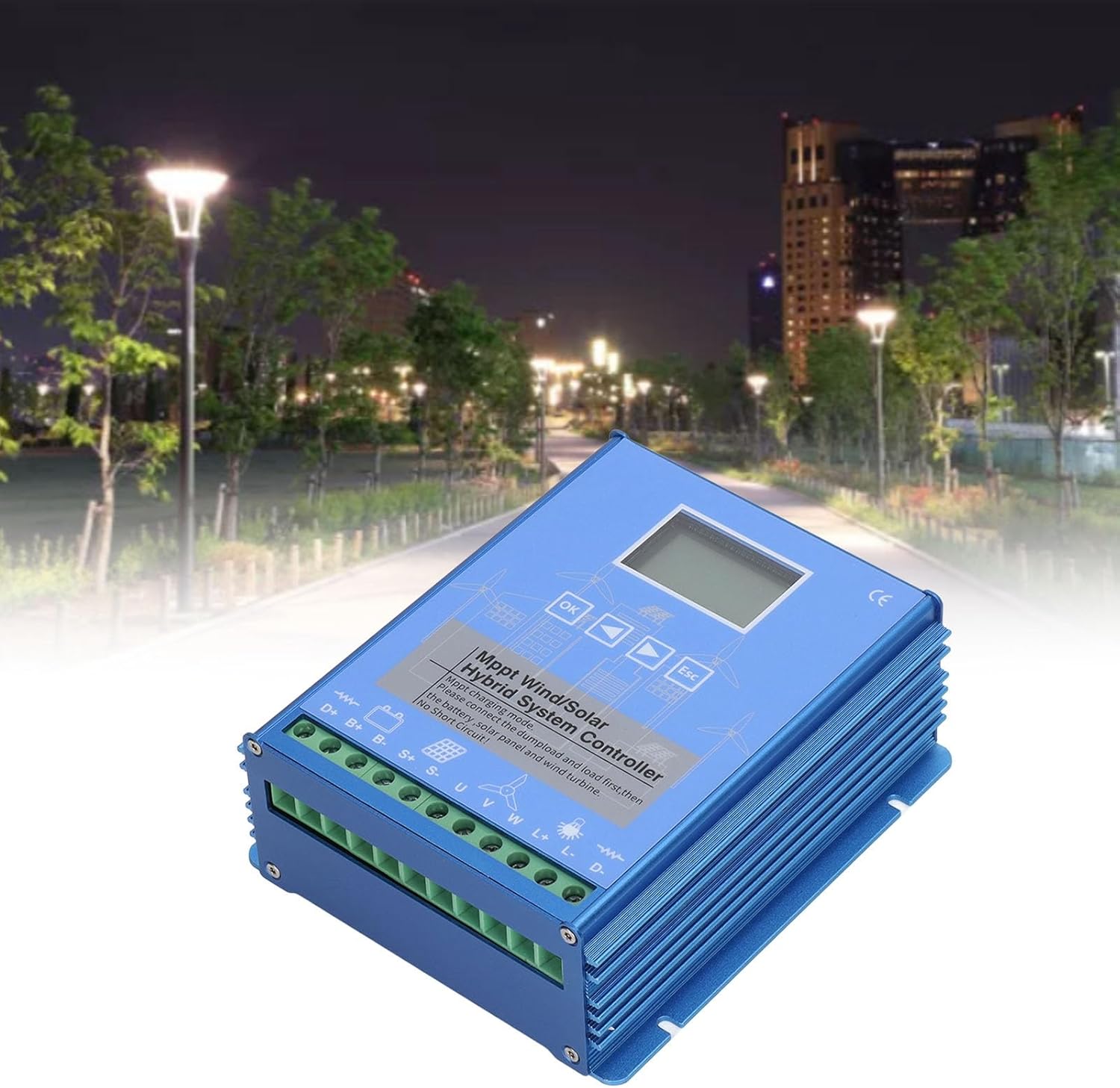 24V 48V MPPT Wind Solar Controller Solar Wind Power Accessories, Universal LCD Energy Controller Wind 1000W Photovoltaic 1000W