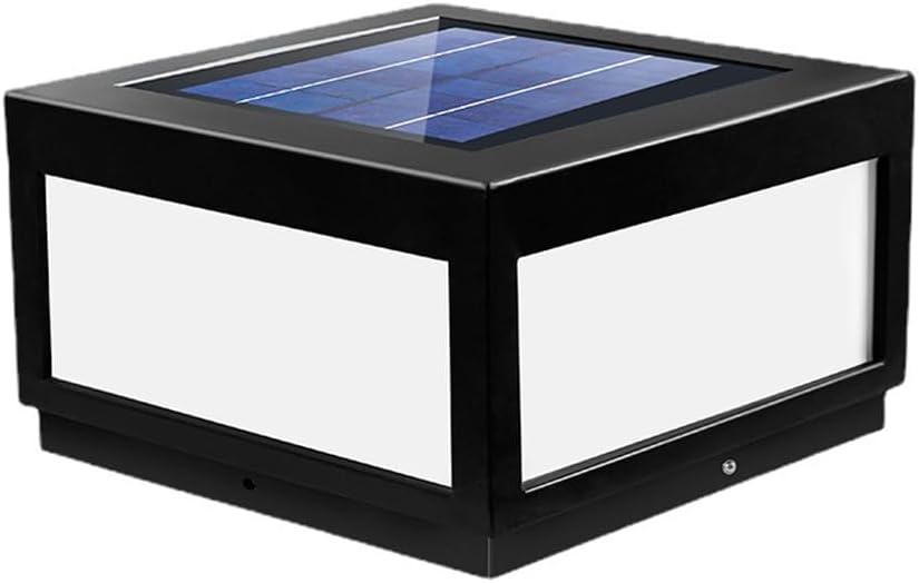 Solar Post Lights LED Outdoor Waterproof Column Lamp European Modern Lawn Lighting Fixture Villa Courtyard Landscape Stigma Lamps Gate Bollard Pillar Light for Wood Fence Pathway Deck