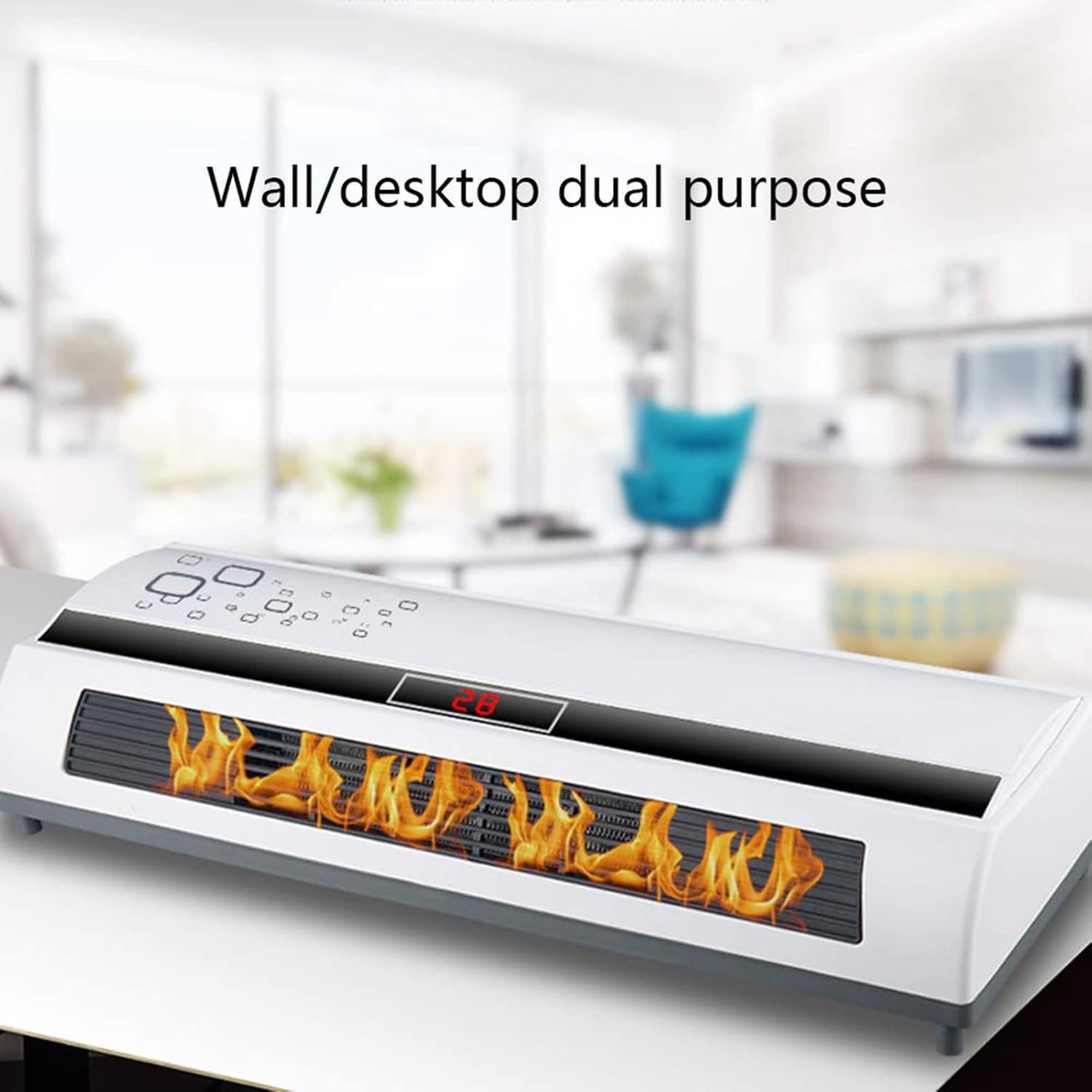 Wall Mounted Indoor Patio Heater, Air Conditioner Bathroom Heater, Air Conditioner with Timer, Indoor Heater with Overheat Shut Off Protection for Patio Use