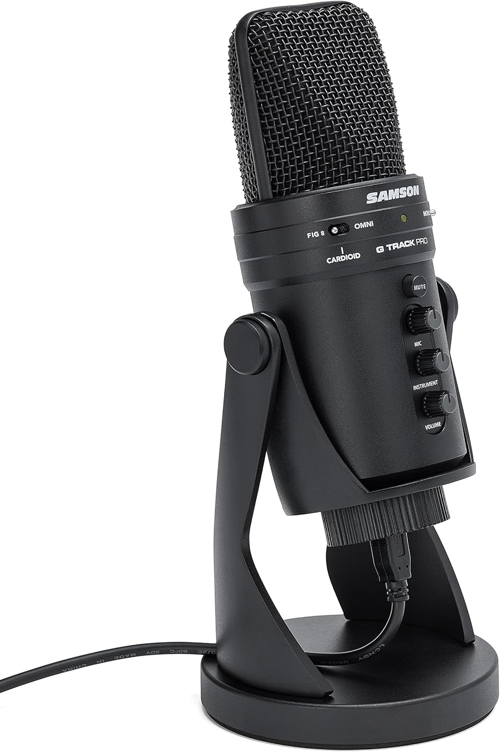 Audiosavings Bundle: (1) Samson G-Track Pro Studio USB Condenser Mic+Built in Audio Interface Bundle with (1) Rockville PRO-M50 Studio Headphones w/Detachable Coil Cable, Case+Extra Ear Pad (2 Items)