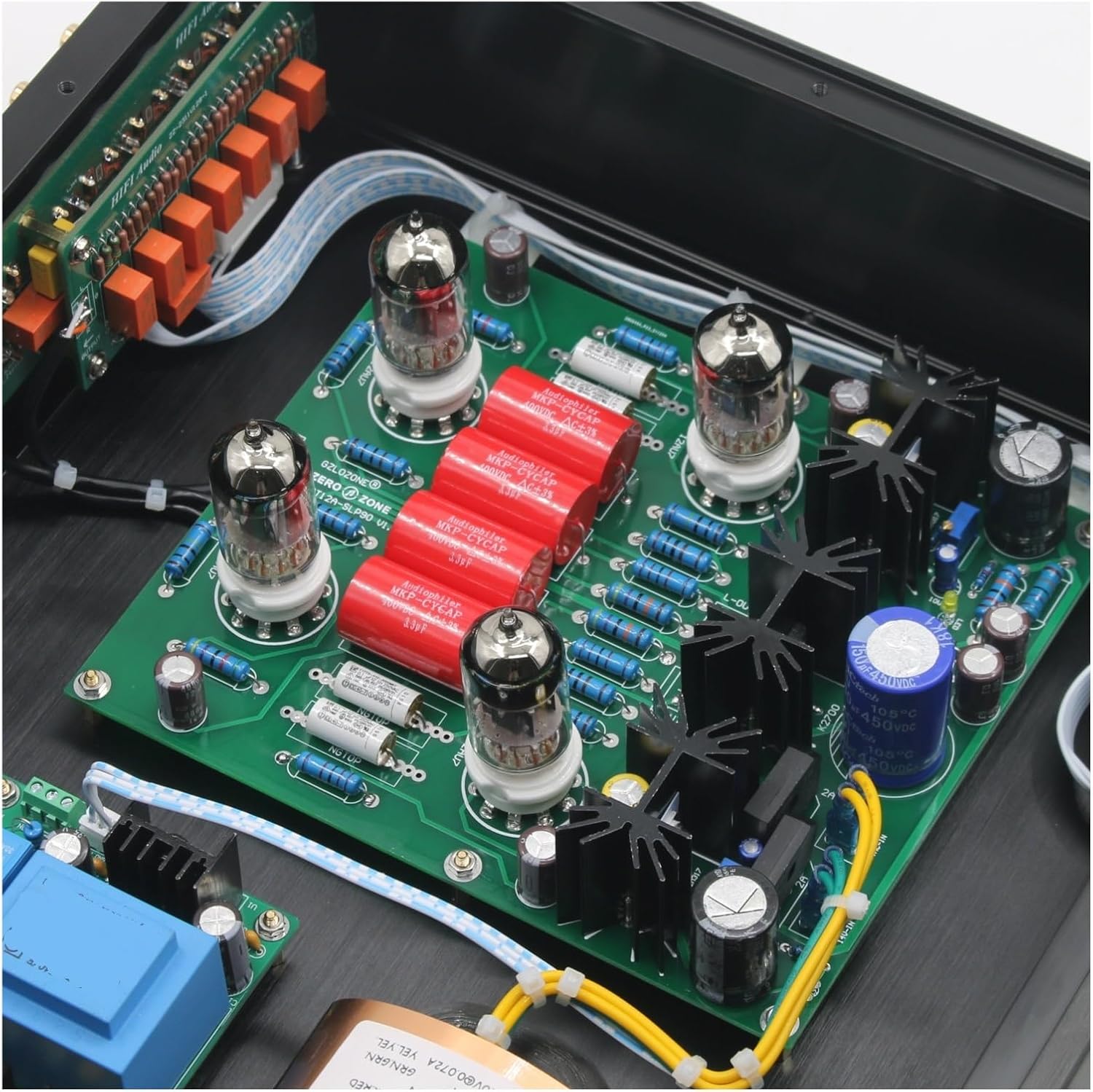 STR12A 12AU7/ECC82 Tube Remote Control Preamplifier HiFi Audio 4 in 1 Out Reference Cary SLP-90 Preamplifier Circuit(230V,with PSVANE ECC82)