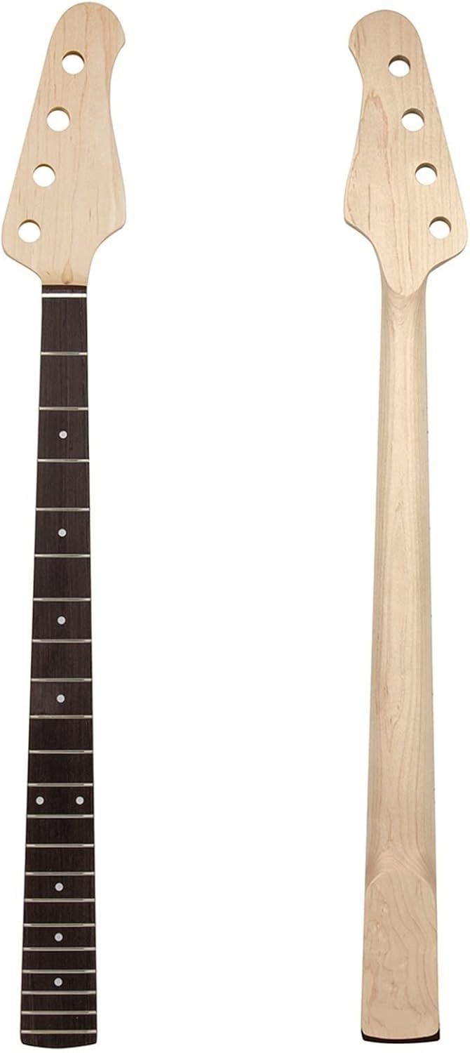 Electric Guitar Neck 4 String Maple for Bass 21 Frets Bolt On 38 Mm Nut Nature Satin Electric Guitar Neck (Color : Synthetic Wood Fret)
