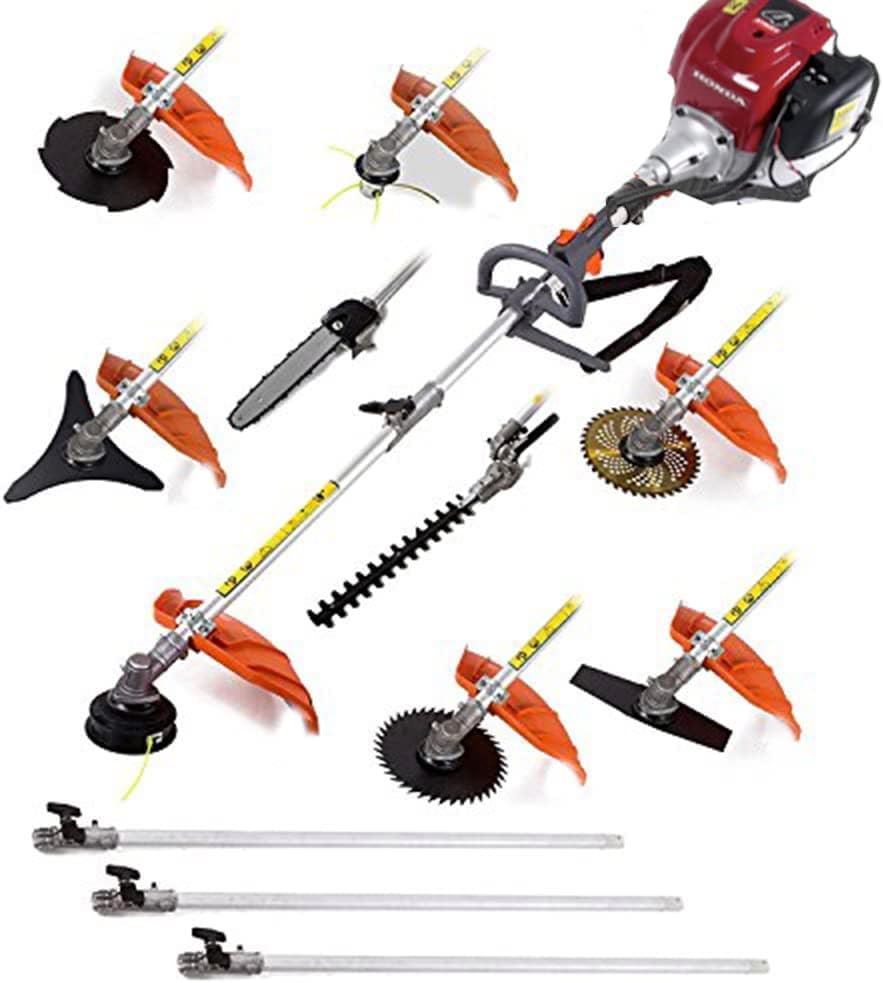 GX35 12 in 1 Hedge Trimmer Brush Cutter Weed Eater Lawn Mower Chainsaw
