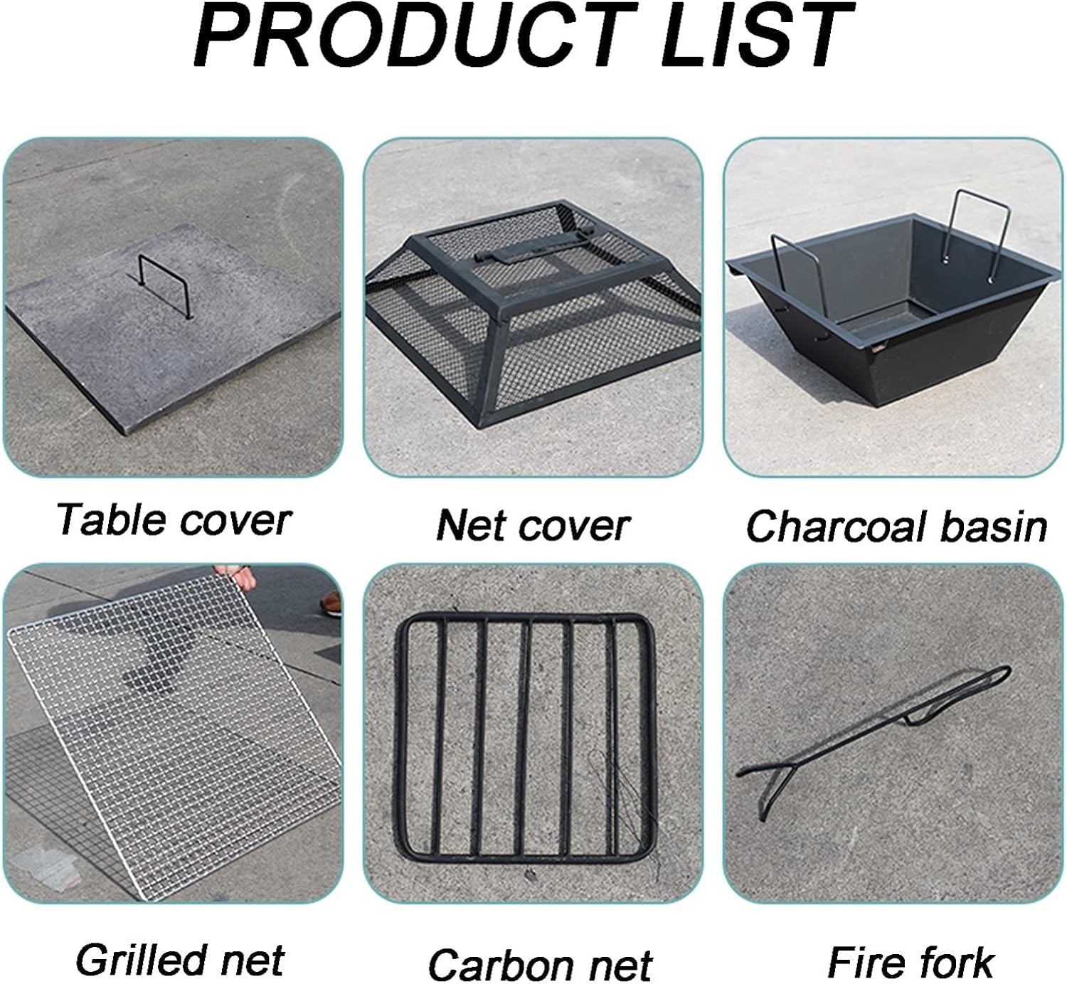 Garden Fire Pit Grill Bowl Grill Barbecue Rack Fire Pit Outdoor fire Pit, Courtyard Square Decoration Heating fire Pit, Home Banquet Dinner Barbecue fire Pit