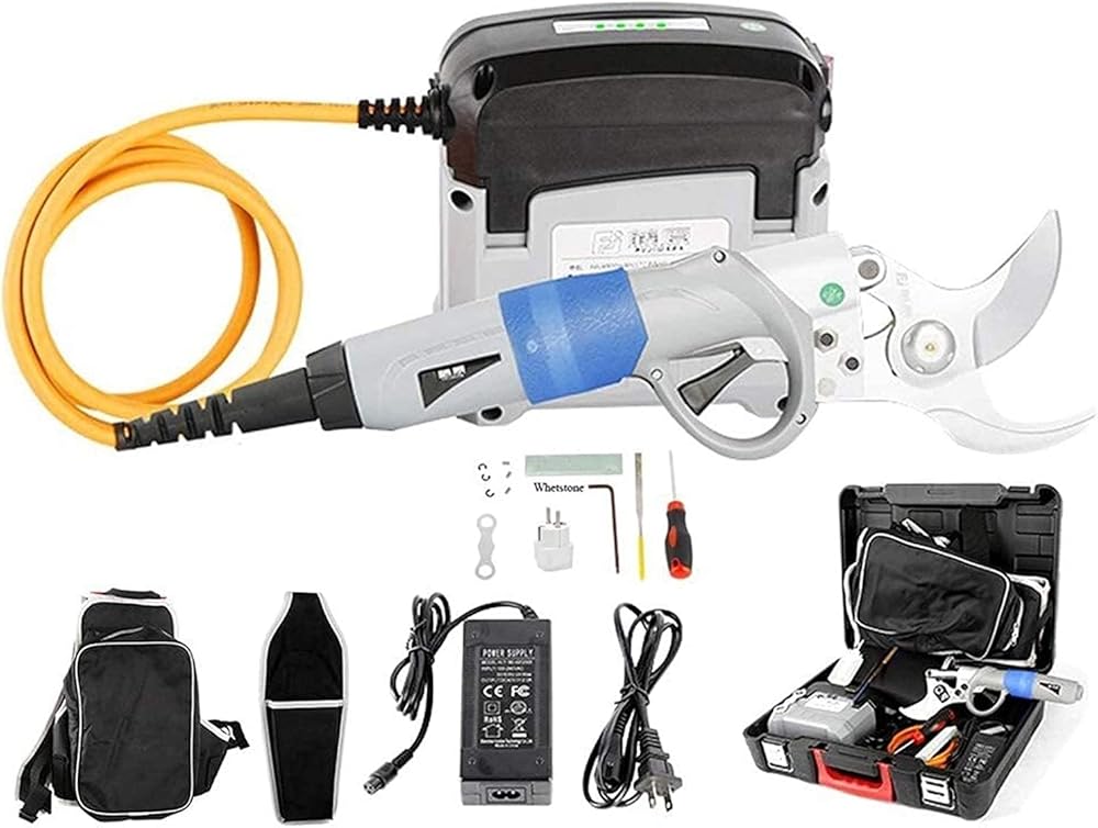 Professional Electric Pruning Shears Electric Pruning Shears with Backpack, Fruit Tree Branch Scissors, Electric Pruning Scissors 36V 4AH High Speed Garden Pruner