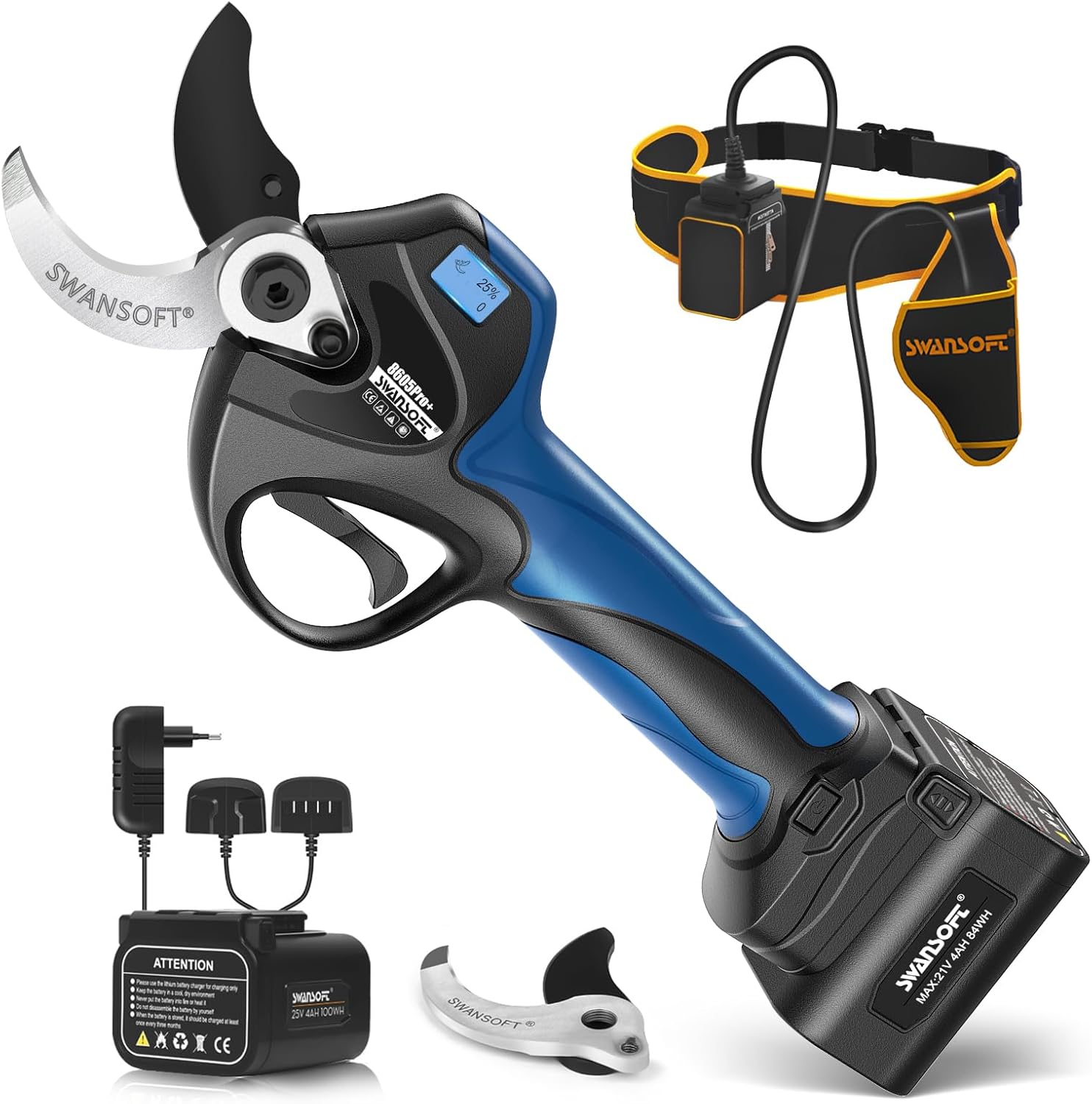 SWANSOFT Electric Pruning Shears with LED - 1.6