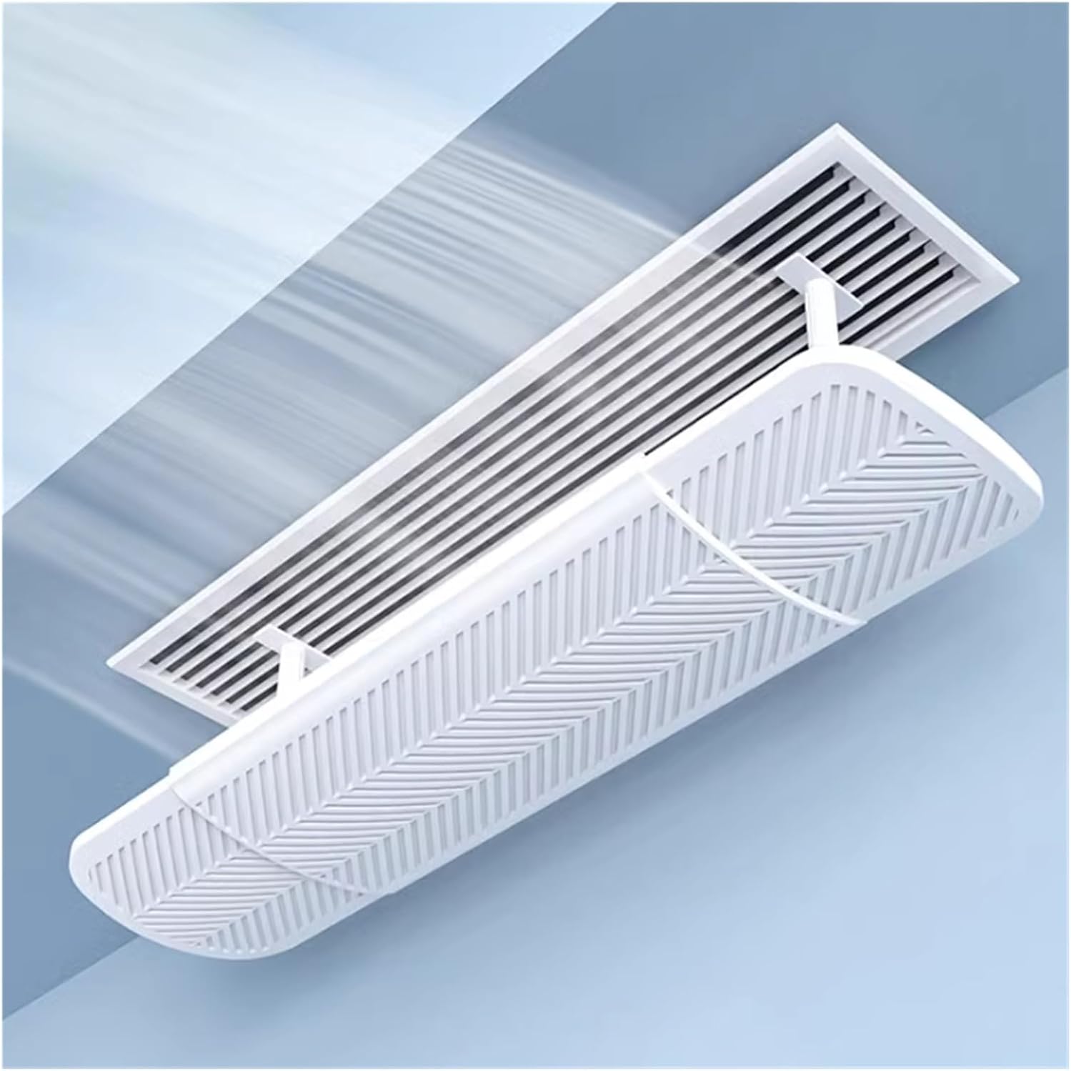 Air conditioning deflector Retractable length Top Outlet Central AC Air Flow Deflector, Adjustable Air Conditioner Deflector, Air Cooled Baffle Wind Direction Windshield