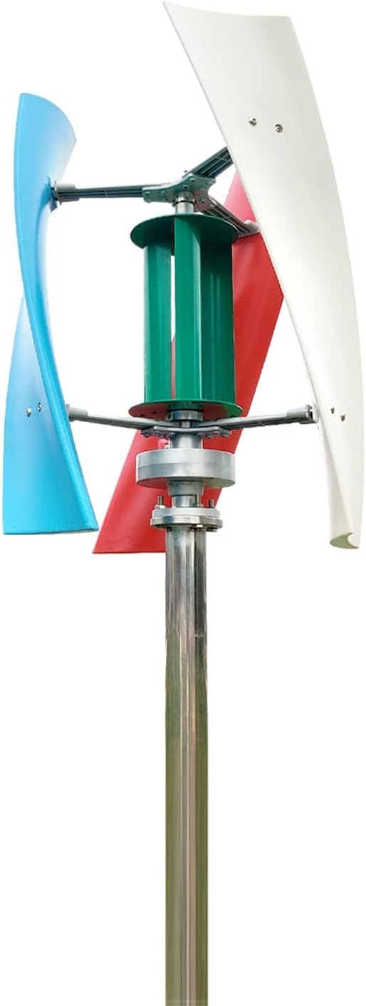 Wind Turbine Generator Kit 8000W 3 Blade Portable Vertical Helix Wind Power Turbine Generator Kit with Charge Controller