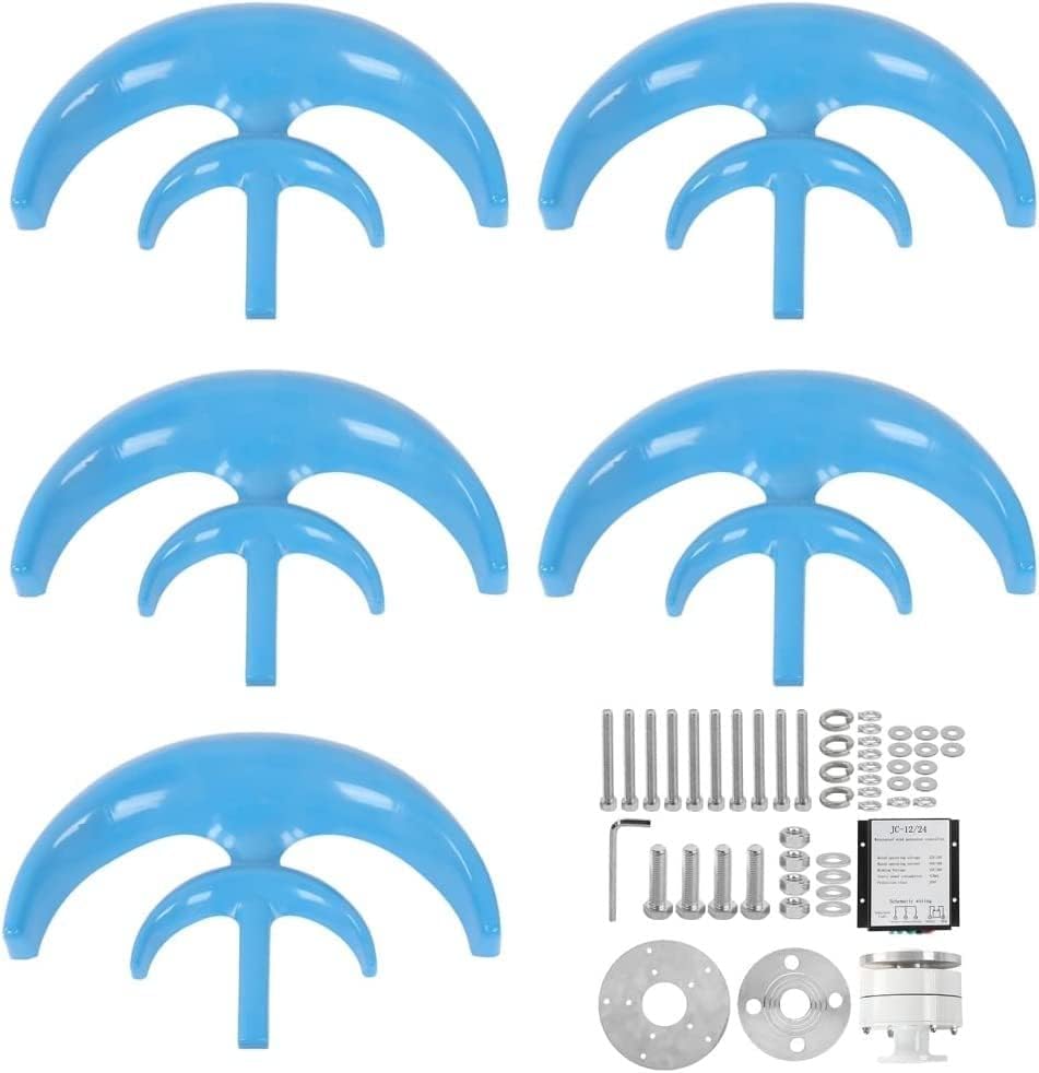 LiuSj JUnSt 10000W Wind Turbine Generator 5 Blades Lantern Vertical Axis Permanent Magnet Wind Turbine Generator with Controller