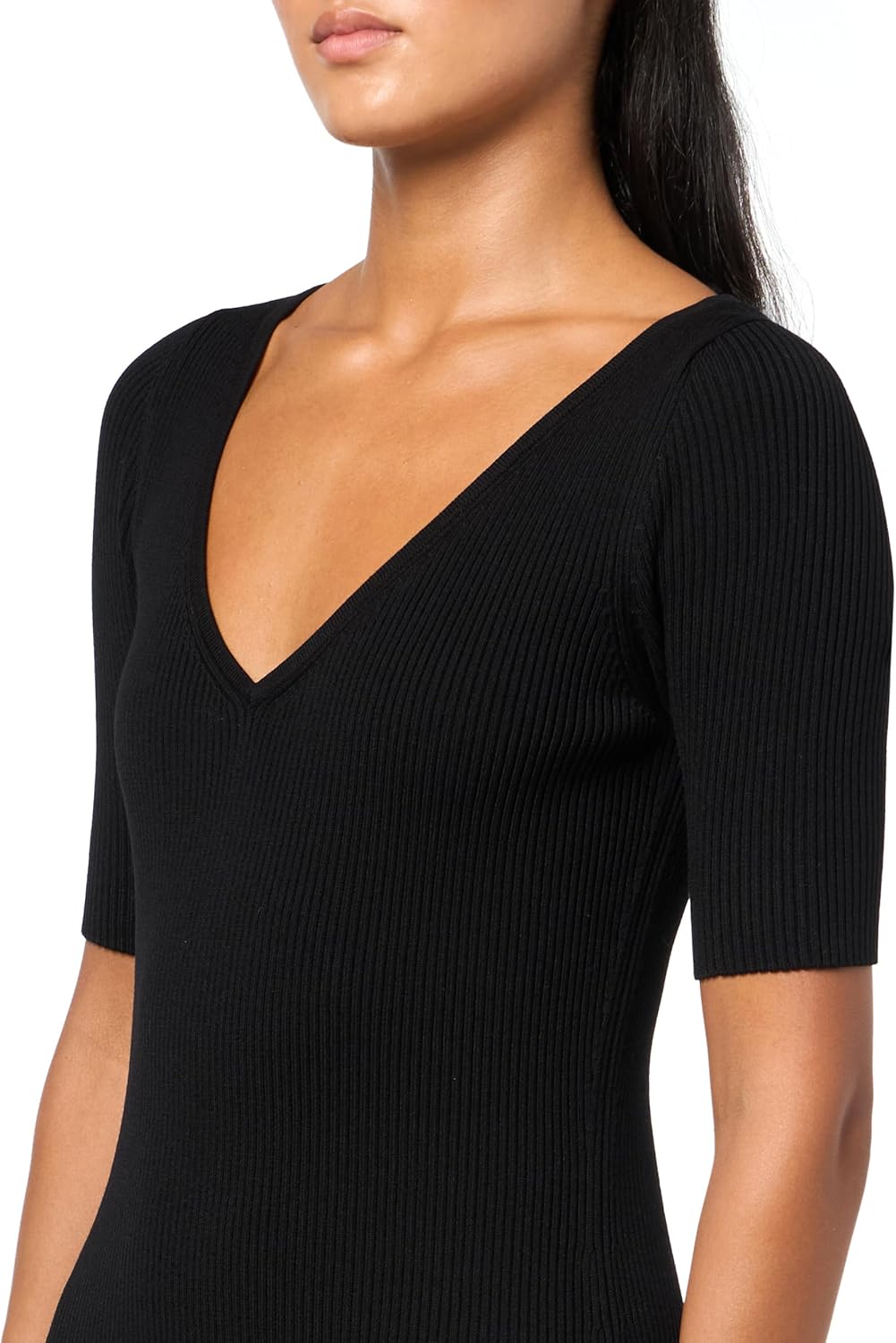 BOSS Women's Stretch Viscose Midi Sweater Dress