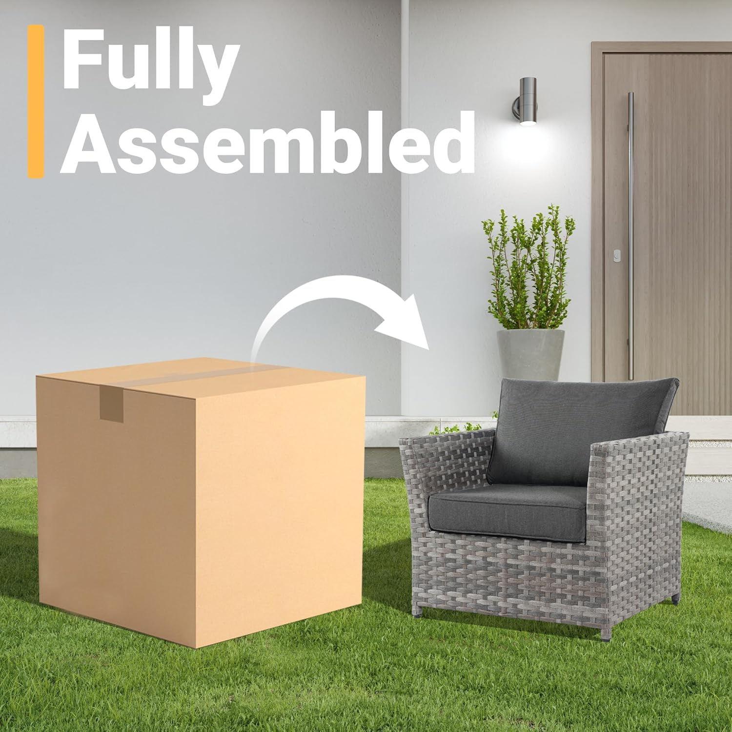 16 Pieces Patio Furniture Conversation Set with 42