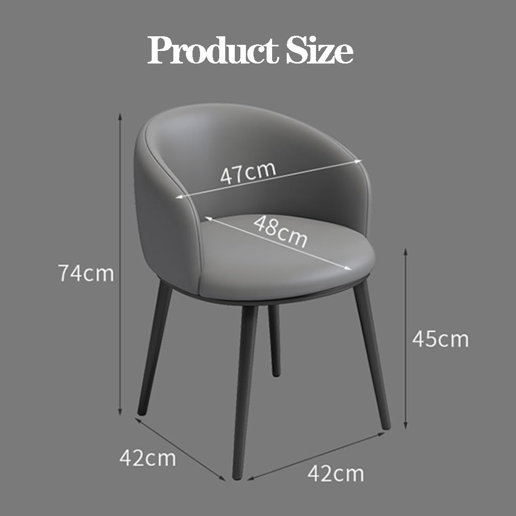 Accent Chairs Living Room Chairs Dining Chairs Faux Leather Armchair Tub Chairs with Comfortable Padded Seat and Metal Legs Dining Lounge Office Reception Furniture (Color : Yellow)