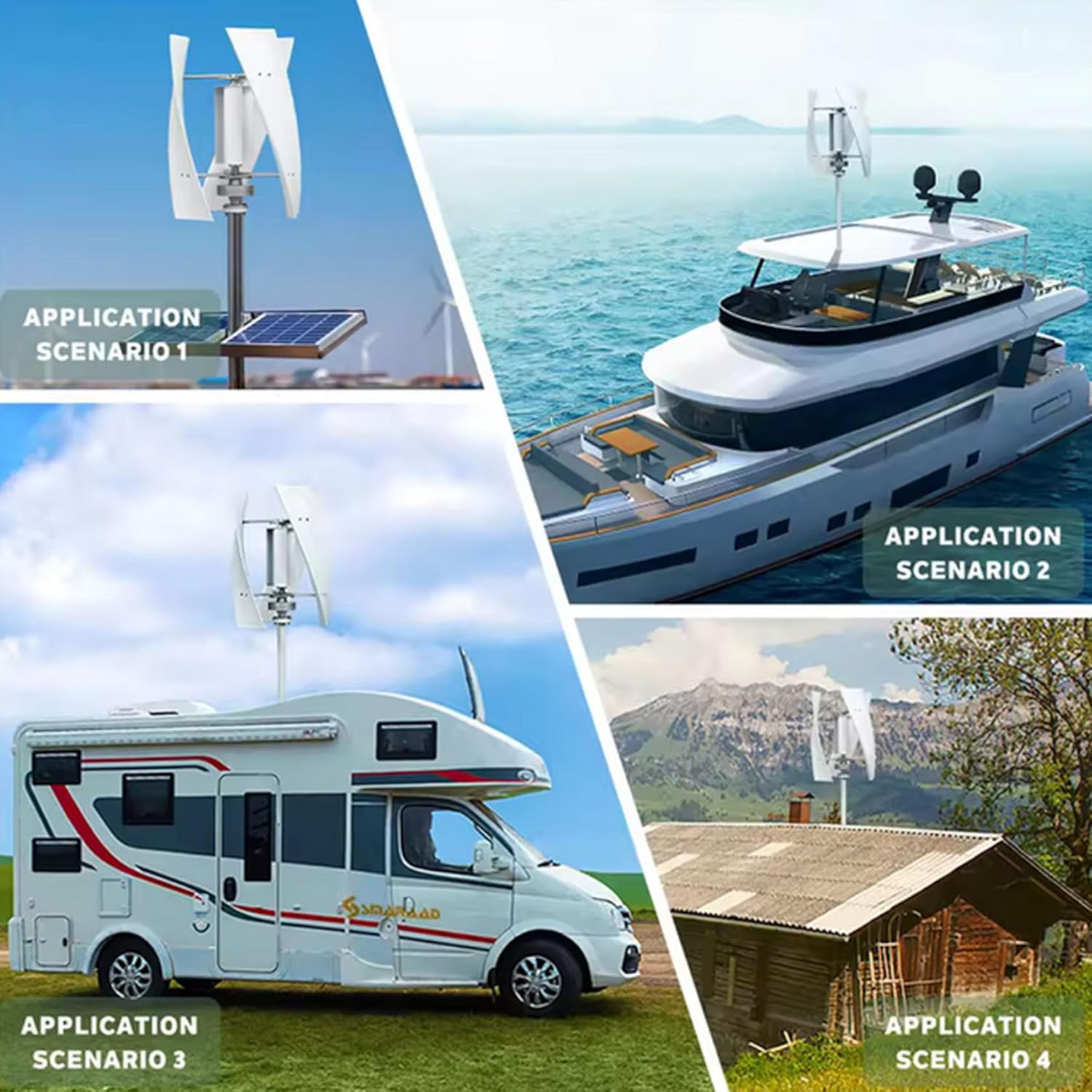 48V,BAOJUHUIKANG 220V Home Wind Power Generator 3 Blades Home Small Vertical Wind Turbine 12V/24V/48V Renewable Energy Solution, for Efficient Electricity Production(12000W)