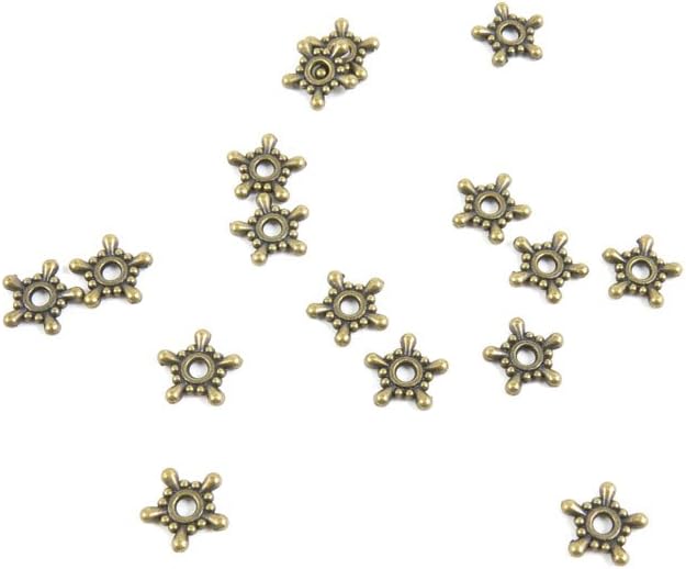 2860 Pieces Jewelry Making Charms Findings Antique Bronze Brass Fashion Jewellery Wholesale Supplies Pendant Lots Bulk Supply W3VK3 Snowflake Spacer Beads