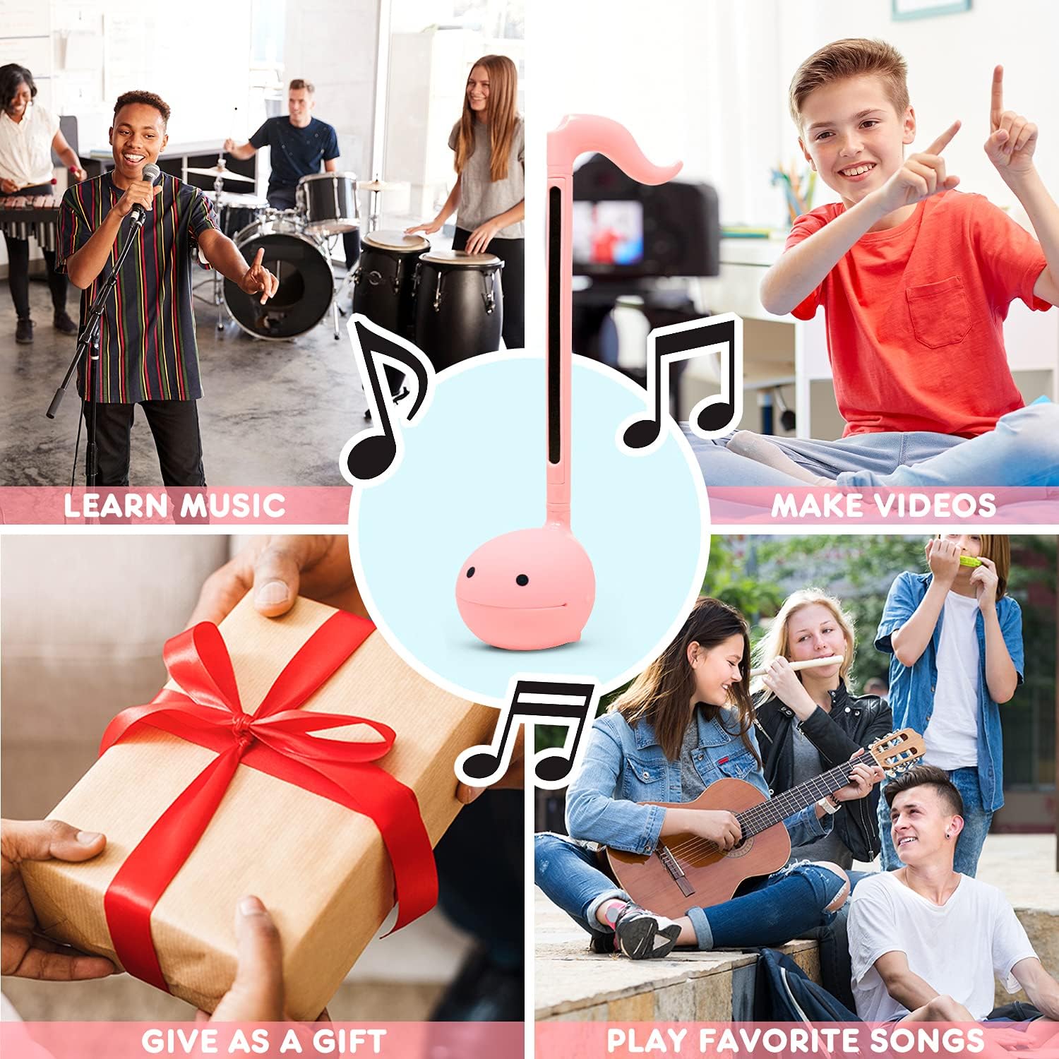Otamatone Regular [Strawberry] and OT Deluxe [Unicorn] Bundle Japanese Electronic Musical Instrument Portable Music Synthesizer Maywa Denki Award Winning Educational Fun Gift for Children Teen Adult