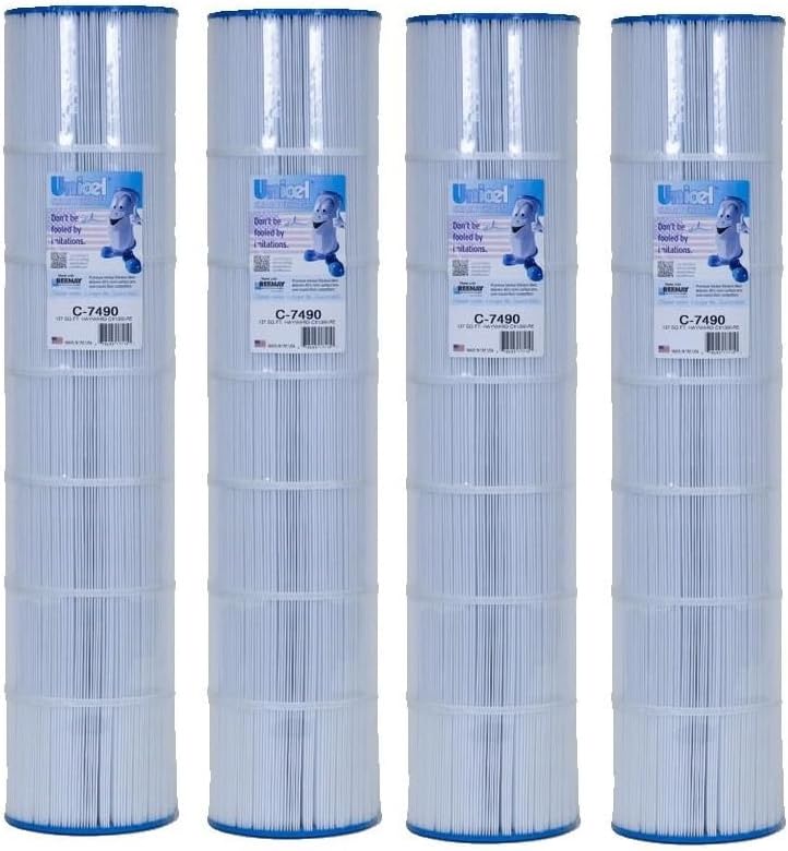 Unicel C-7490-4 Pool, Spa or Hot Tub Filter Cartridge Set Compatible with Hayward CX1380RE, SwimClear C5520 (4 Pack)