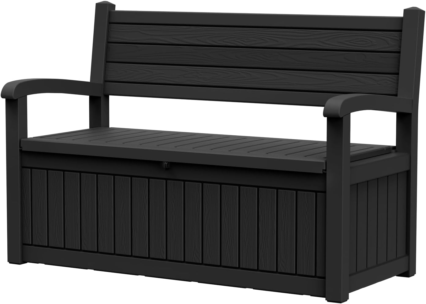 Storage Box,Weatherproof&Durable Storage Chair,Resin Deck Box for Backyard,Indoor&Outdoor(Black)