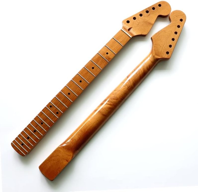 1pc Maple Electric Guitar Neck Replacement 22 Fret Maple Fingerboard Unfinished Guitar Neck