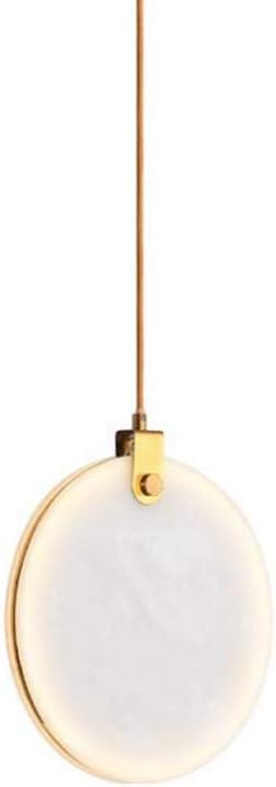 Indoor Pendant Ceiling Lighting Simple Marble Art Nordic Single Head Chandelier Postmodern Led Suspension Light Height Adjustable Bedside Lamp Decorative Hanging Lamp Restaurant Light,White Lig