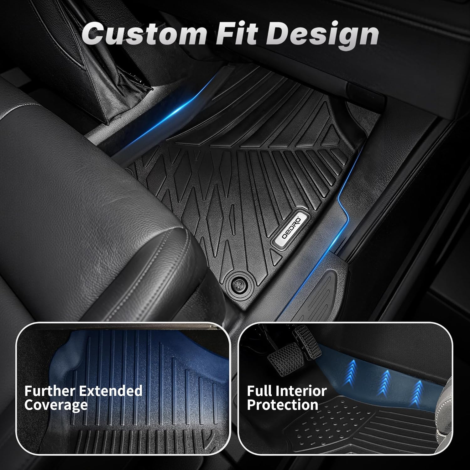 OEDRO Upgraded Floor Mats Fit for Honda Odyssey 2026 2025-2018, All Weather TPE Floor Liners, Car Mats Tailored Fit Odyssey Accessories, 1st and 2nd 3rd Row with Cargo Liner