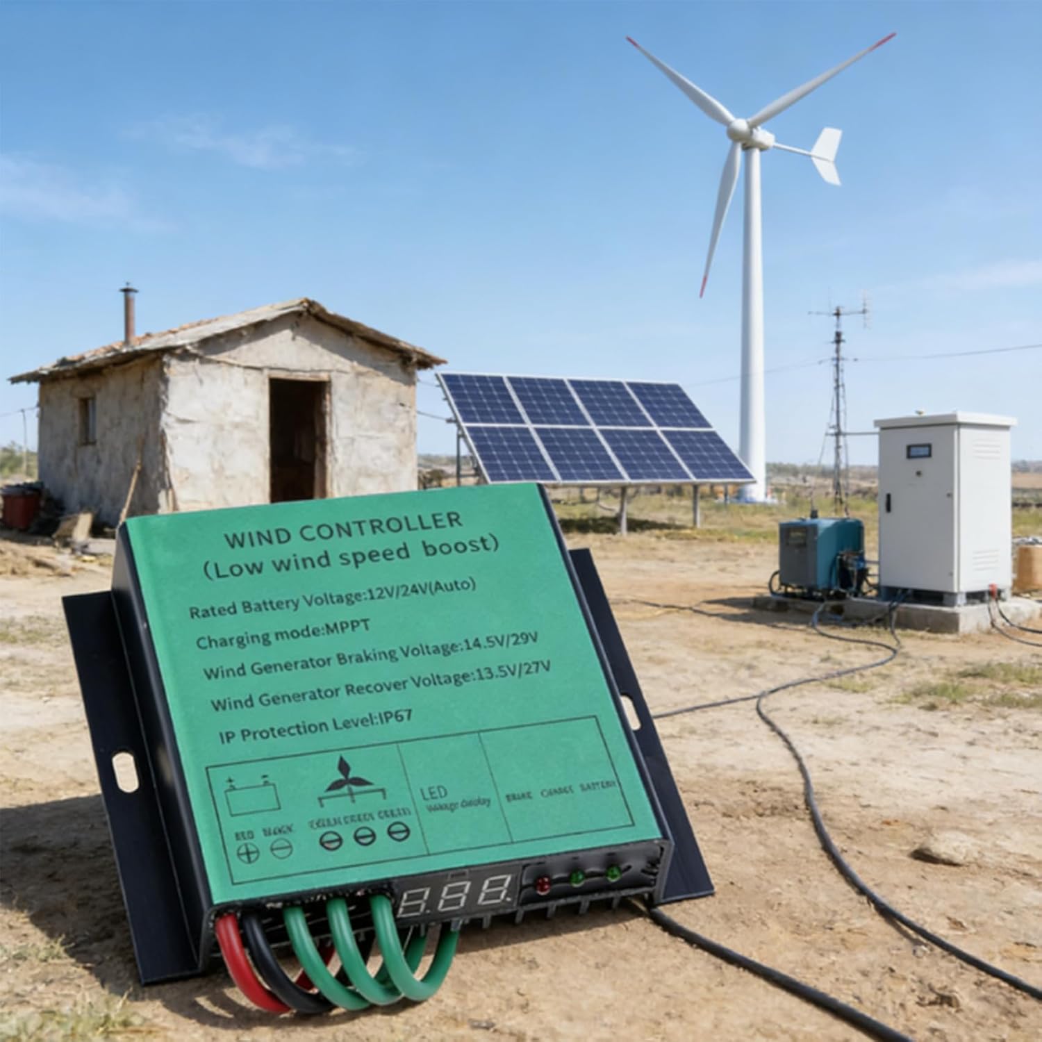 220V,Efficient 6000W Waterproof MPPT Charge Controller,DC12V 24V 48V IP67 Wind Turbines Generator Battery Charge Controller Regulator