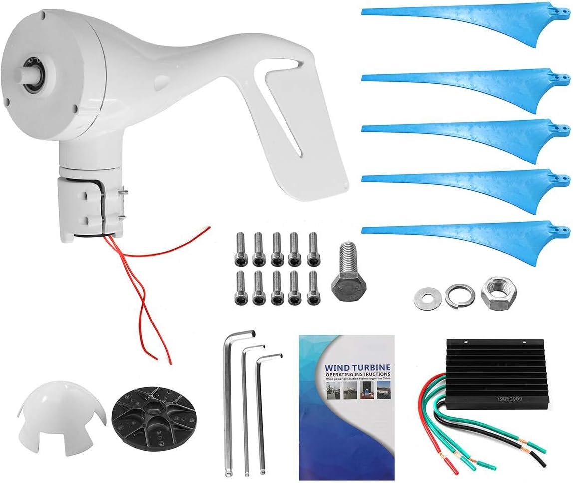 4000W 12V 24V Wind Turbine Generator Windmill Fit with Controller for Home Street Lamps Monitoring Boat,12v