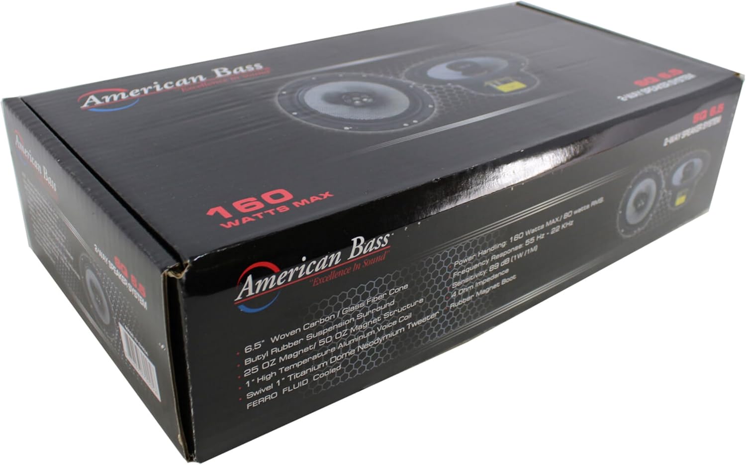 (-NEW-) American Bass SQ6.5 6.5 Inch Speaker 160 Watts 2 Way