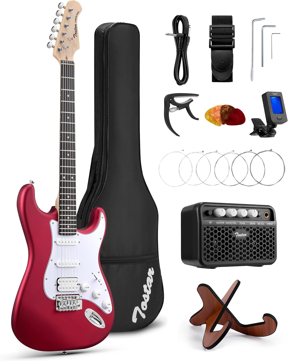 Tostar Electric Guitar Kit with Amp, 39
