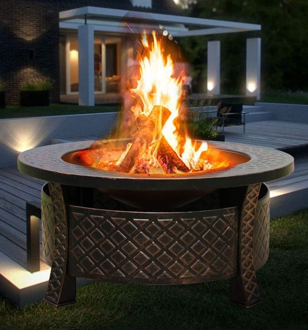 Outdoor Fire Pits,Housewares Cast Iron Fire Pit Outdoor Garden Patio Heater Camping Bowl