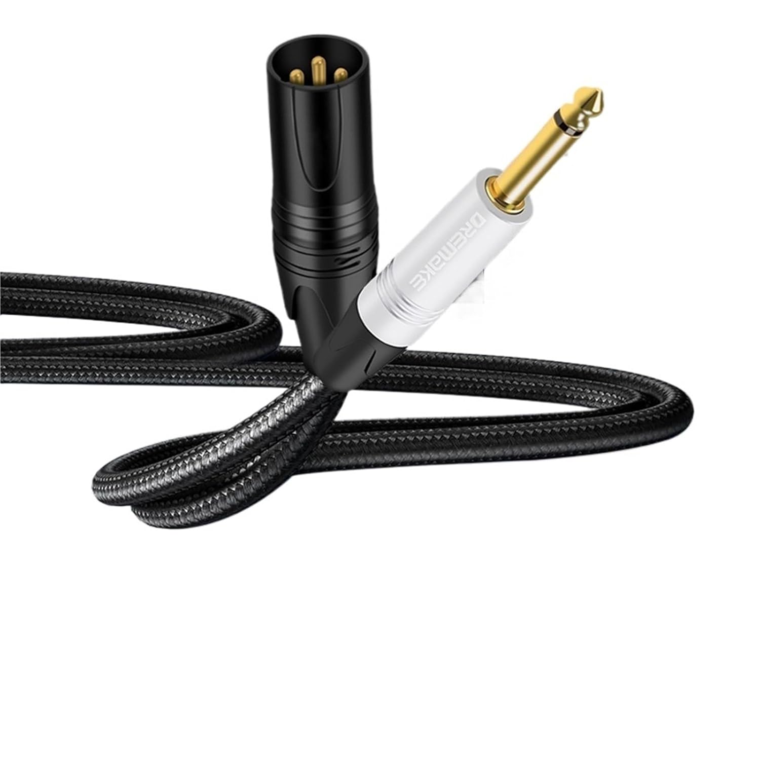 Unbalanced 6.35mm(1/4 inch) TS Mono to XLR Male Cable Gold Plated Quarter Inch to Male XLR Microphone Cable Interconnect Cable(1m)