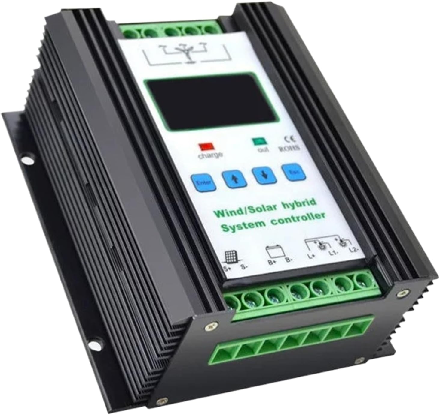 12V/24V/48V Off Grid Hybrid Wind Solar Controller,Wind and Solar Complementary Regulator with Unloader Apply to 8000W-10000W Wind Generator ,220V