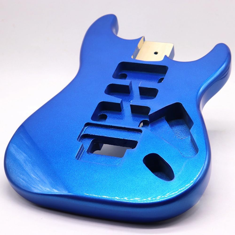 JD.Moon Electric Guitar Body For Fender ST Strat Guitar Accessory DIY Double Locking Tremolo Metal Blue Poplar Wood
