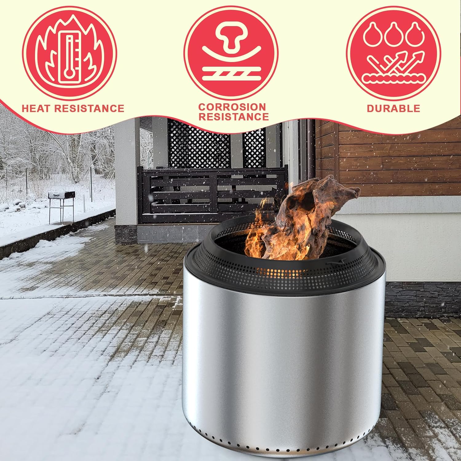 Fire Pit Spark Protector Screen for Solo Stove Yukon 27