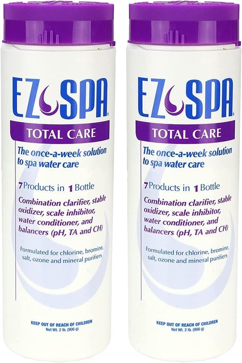 EZ Spa EZSTC2 Hot Tub Total Care Weekly Water Preventative Chemical Treatment Blend for Hot Tubs and Spas, 2 Pounds (2 Pack)