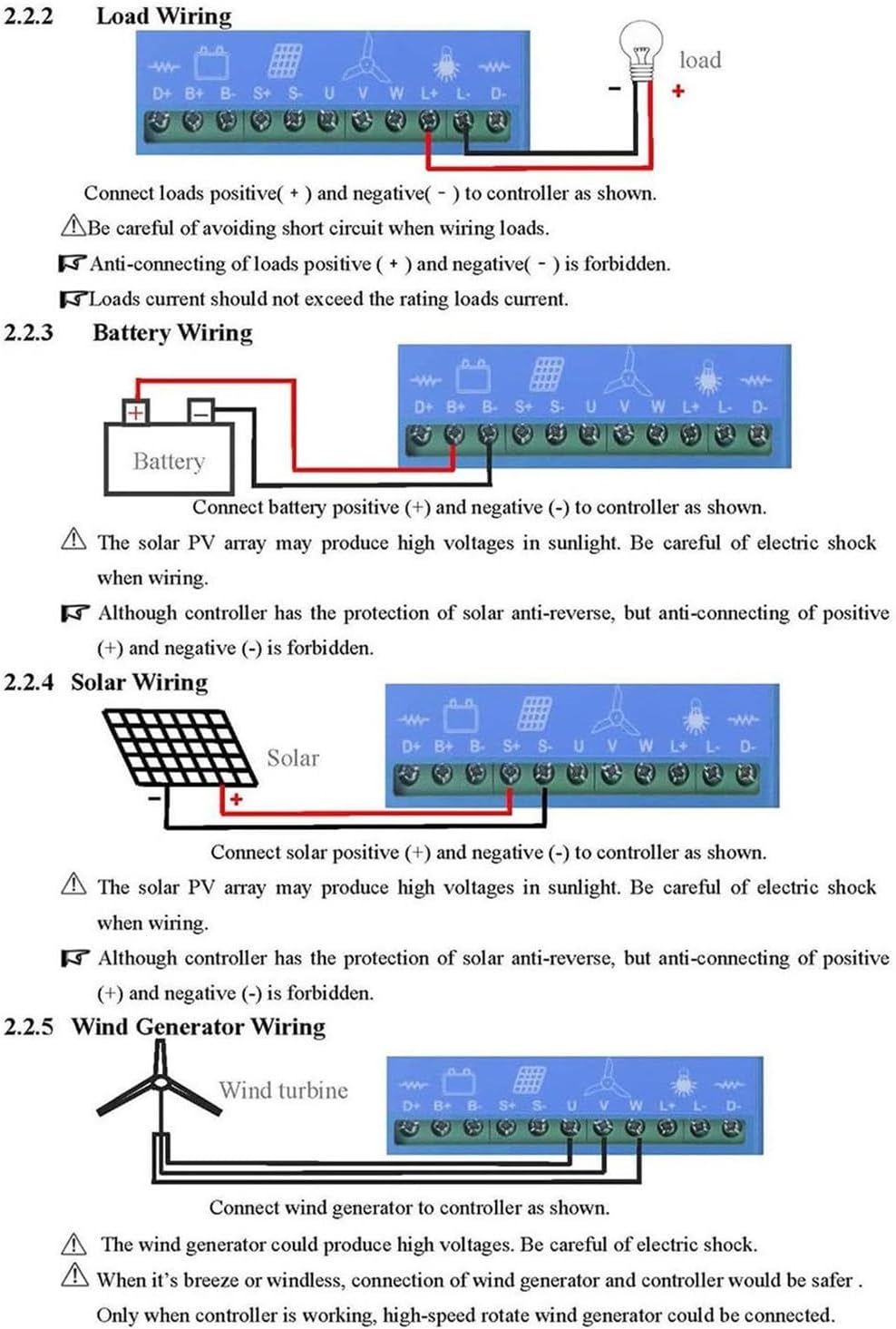 12V/24V/48V Wind Solar Hybrid Charge Controller, 2000W-12000W Wind Turbine Solar Hybrid MPPT Charge Boost Controller with LCD Screen (24v 12000w)