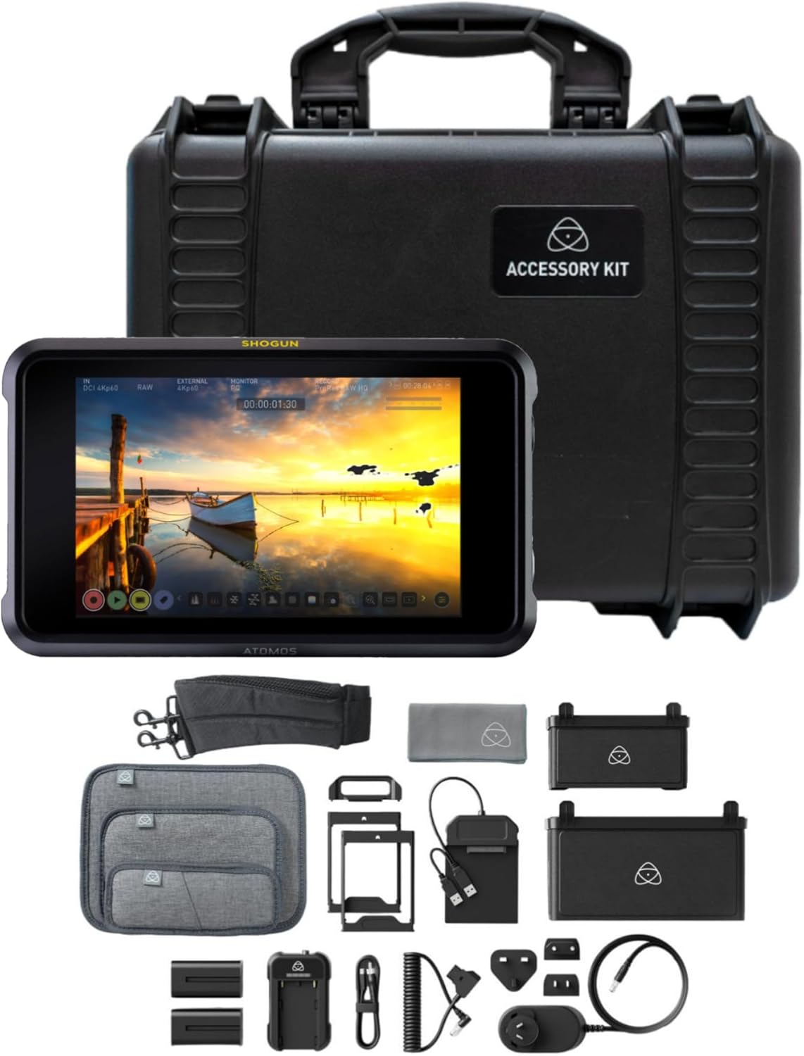 Atomos Shogun 7.2-Inch HDR Pro and Cinema Monitor, Recorder, and Switcher Bundle with Universal Accessory Kit (2 Items)