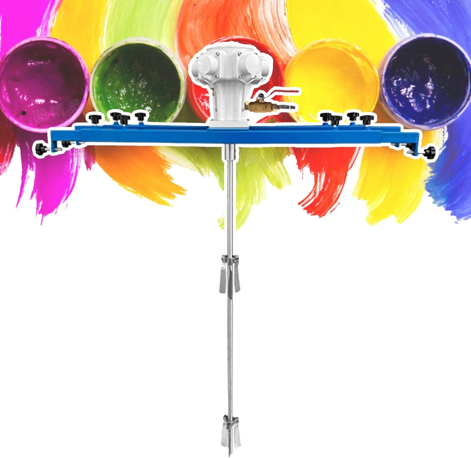 Pneumatic Bracket Mixer, Stainless Steel Automatic Paint Stirring Machine,Tank Barrel Clip Bracket Air Agitator Paint Mix Tool,Simple Operation Environmentally Friendly