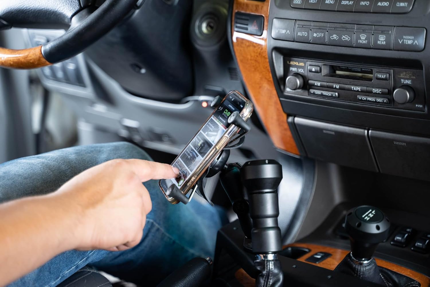 DV8 Offroad Center Console Molle Panels & Digital Device Bridge for The 2003-2009 Lexus GX 470 | Mount for Cell Phone, GPS, Radio, & Other Accessories | Easy Access to All OEM Switches & Buttons