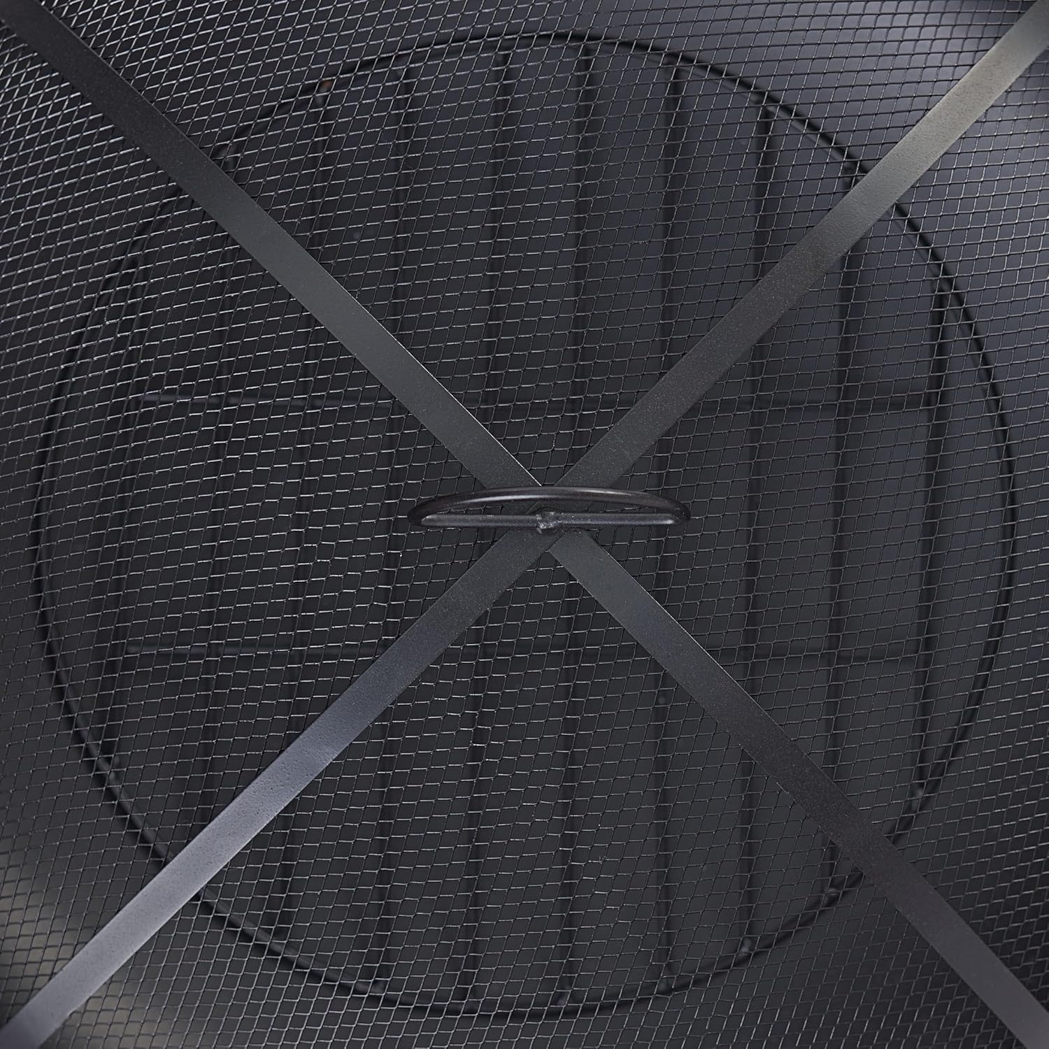 26-Inch Round Iron Outdoor Wood Burning Fire Pit with Spark Screen & Poker, Portable for Patio, Backyard, and Camping